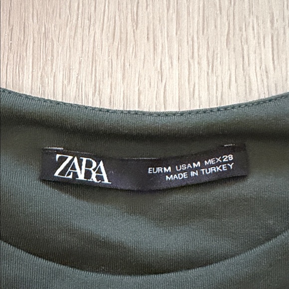 Zara Dark Olive Green High-Neck Body Suit - Picture 2 of 4